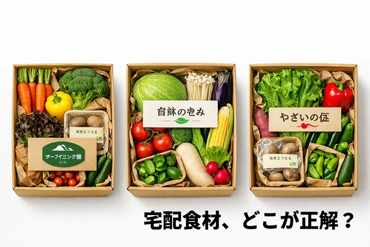 宅配食材サービス3社のお試しセットを比較